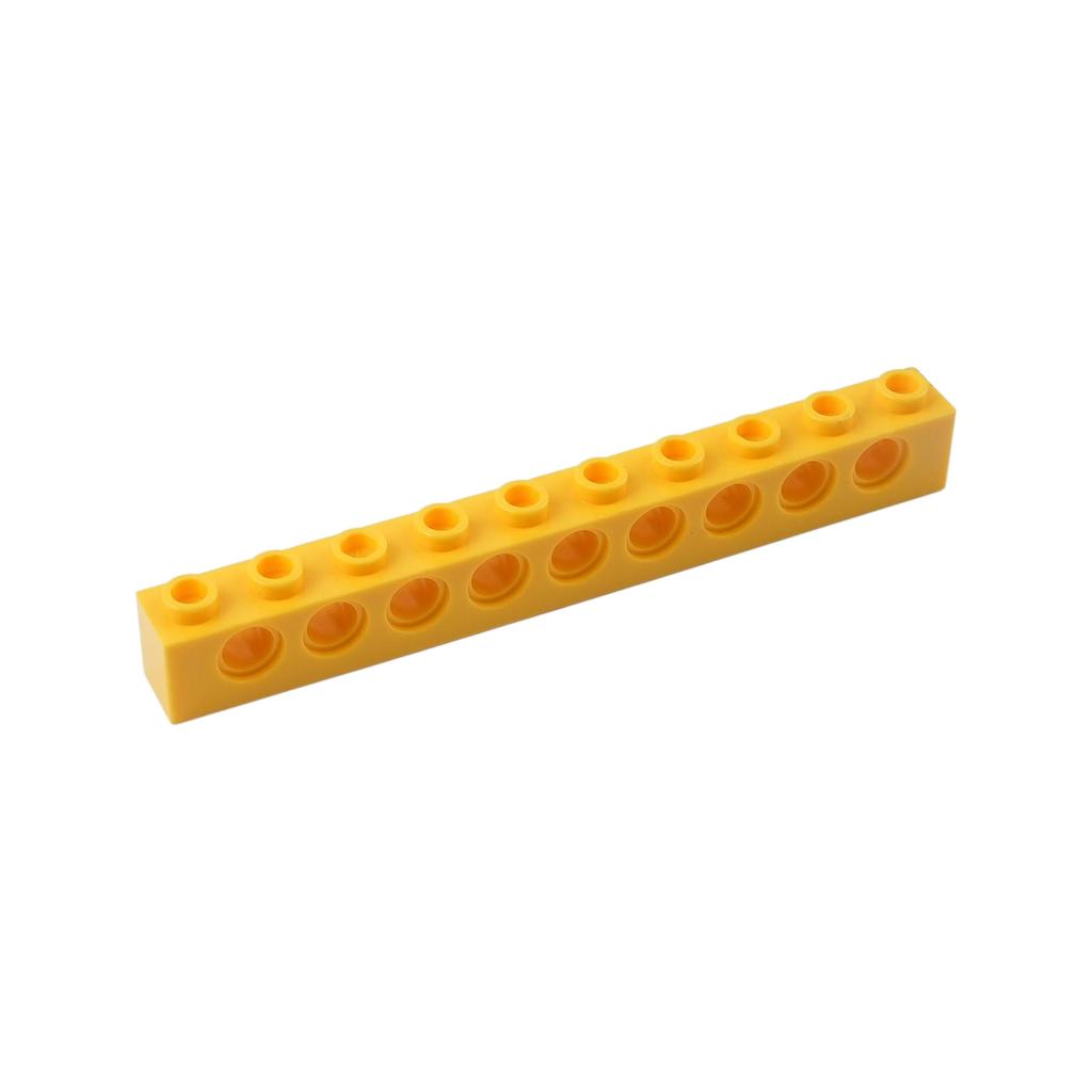 20PCS Yellow Beam Holes Technology Building Blocks Parts MOC 2730/3894/3700/6541/3895 Perforated Assembly Toy Bricks Accessories