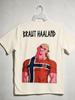 Erling Haaland Norway Funny Majin Buu Graphic T Shirt Unisex Football Soccer Cartoon Tee Unisexs and Unisexs Streetwear Tshirt