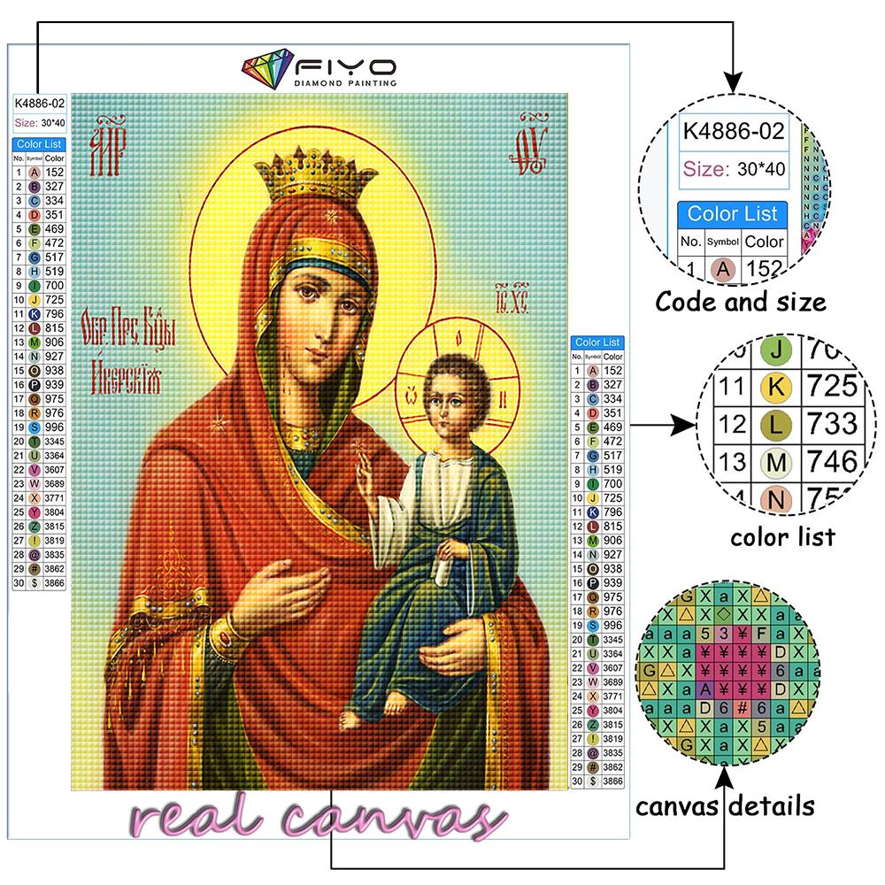 Cross Stitch Kit DIY Diamond Embroidery Religion Diamond Painting Home Decor