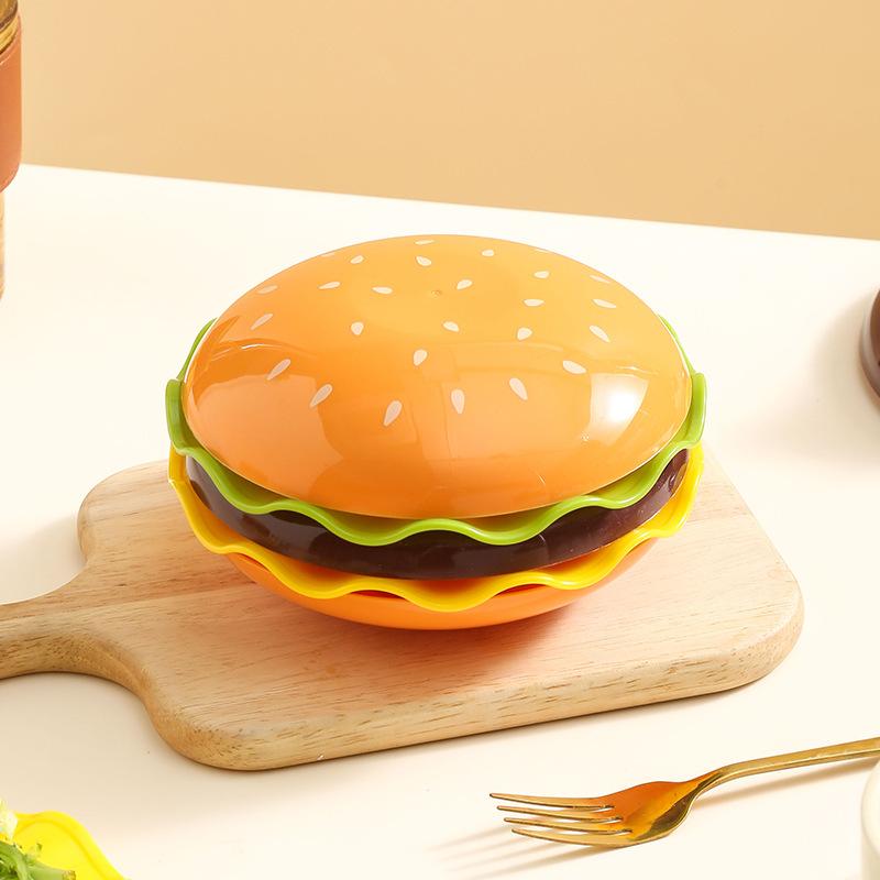 

Stackable Hamburger Plate Set Burger 5/7 Layers Mini Dinner Plate High Value Bone Spit Plate Funny Sauce Containers Table Decor