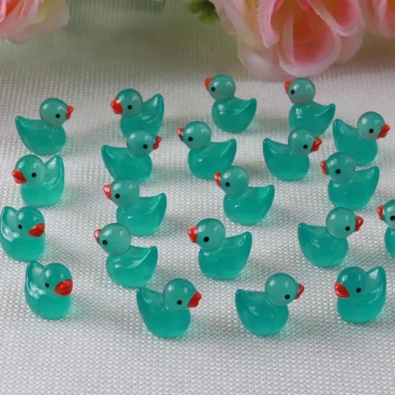 20/50/100Pcs Resin Mini Duck Miniature Figurines Ornaments Decor Yellow Animal Garden Crafts Tiny Duck Landscape Plants Fairy