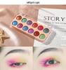 12-Color Glitter & Pearlescent Eyeshadow Palette for Students and Stage Makeup