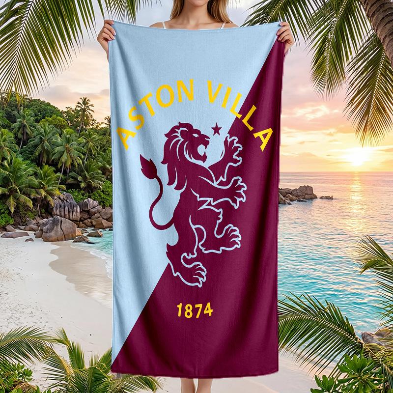 Asciugamano da Spiaggia Aston Villa Football in Morbida Microfibra Asciugatura Rapida Assorbente per Spiaggia Piscina Viaggio