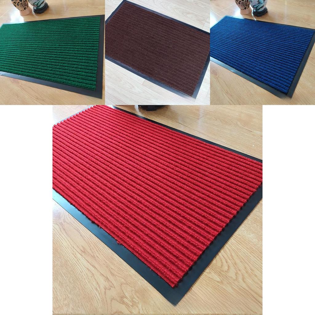 Modern Simple Patterned Corrugated Doormat With Absorbent Fibers For Indoor And Outdoor Use