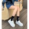 Height Increase 6.5CM Soft Leather Platform White Shoes Women's New Versatile Board Shoes Non-slip Casual Sports Shoes