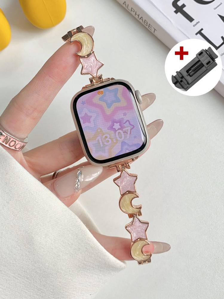 

Elegant Stainless Steel Band for Apple Watch 9 8 7 6 SE 5 4 Slim and Durable Strap for iWatch 9 Ultra 2 49mm 42 44 45mm 42 44 45 49mm ярко-розовый