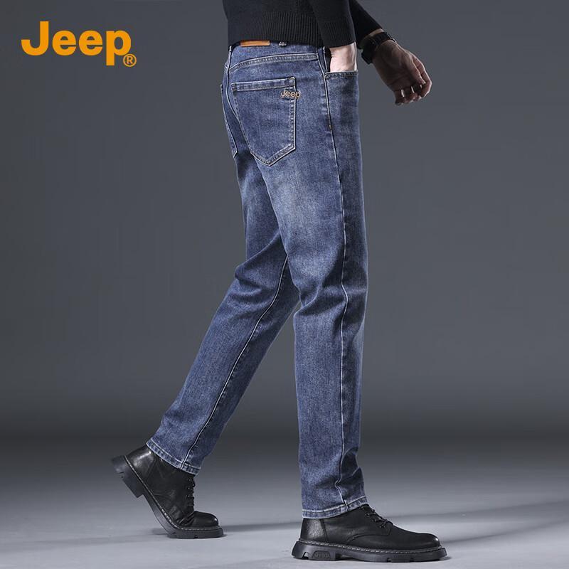JEEP Men's Straight Fit Stretch Denim Jeans