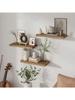 1 Pc Wooden Floating Wall Shelf Rustic Wood Shelves for Wall Storage Nordic Home Decoration Wall Hanging Shelf Gift Storage Rack