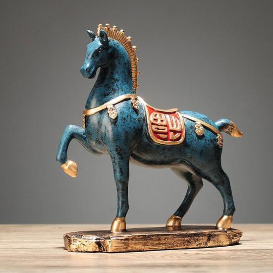 Simulated Horse Figurine Realistic Miniature Pony Resin Statue Animal Sculpture Decoration Ornament Housewarming Gift