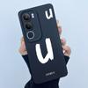 For Vivo Y19s V2149 Cover Case Lucky Initial Letter Couple Silicone Soft Matte Phone Bumper for Vivo Y19s 4G Y29 5G Casing