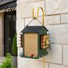 Large Capacity Bird Feeder Metal Suet Feeder Hanging with Cage Easy to Clean House Shaped Wild for Outdoors Garden Yard Decor Outside