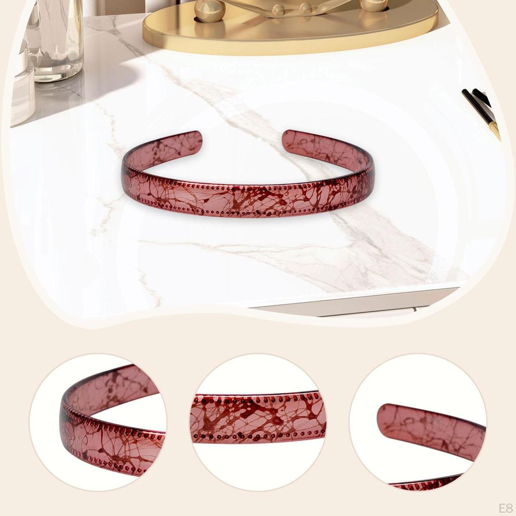 Einfaches Stirnband 16 mm breit Schlichte Mode Rutschfest Gezahnt Damen Haaraccessoires