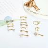 Bobisty 1PC Surgical Steel Piercing Jewelry Curved Barbell Eyebrow Ring Helix Tragus Lip Piercing Daith Rook Earrings for Women