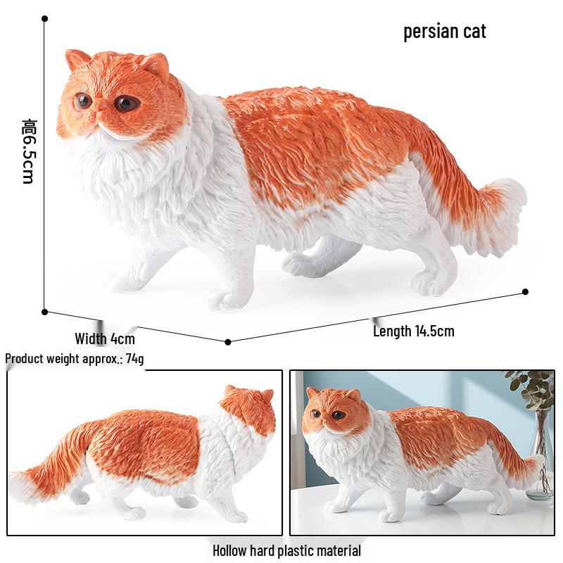 Realistic Exotic Orange Tabby Cat Heart Model Ornament
