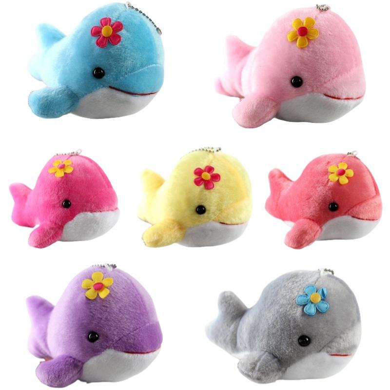 Cute Dolphin Plush Toy Whale Pendant Mini Doll For Company Events Soft Stuffed Animal Gift With Logo