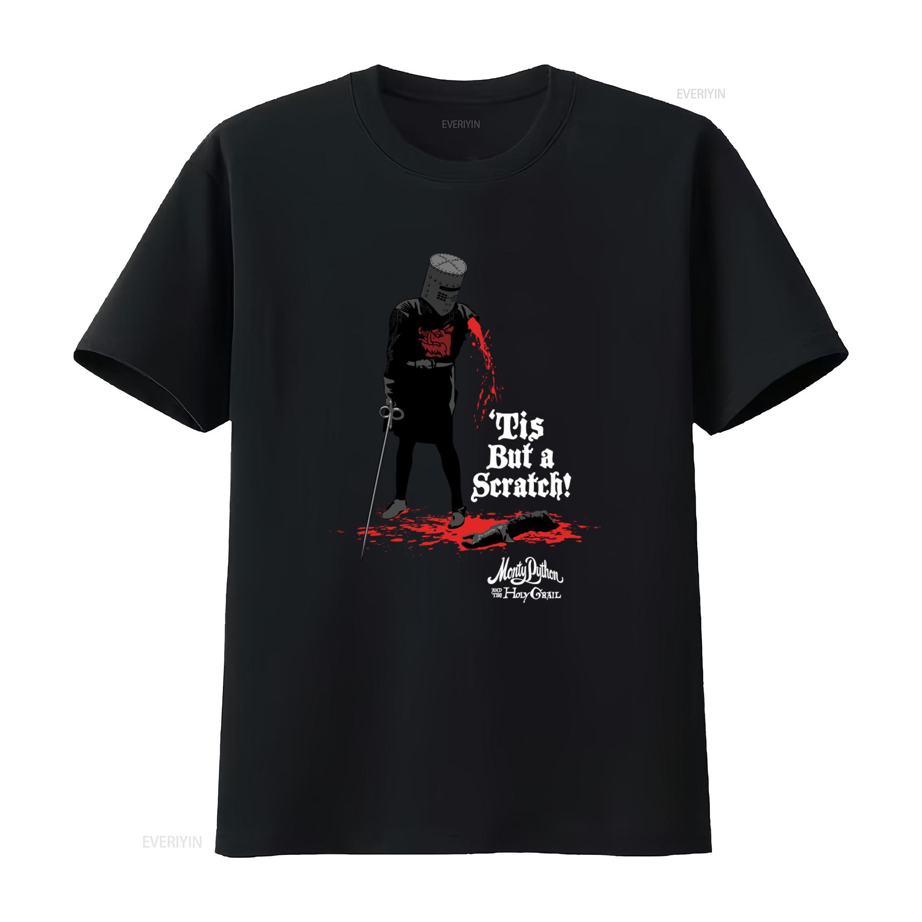 

Monty Python Tis But A Scratch T Shirt Official Funny Movie Quote Design vintage Washed streetwear fashion Comfortable Stylish 4XL