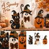 Halloween Wooden Decor Set for Holiday Tabletop Display