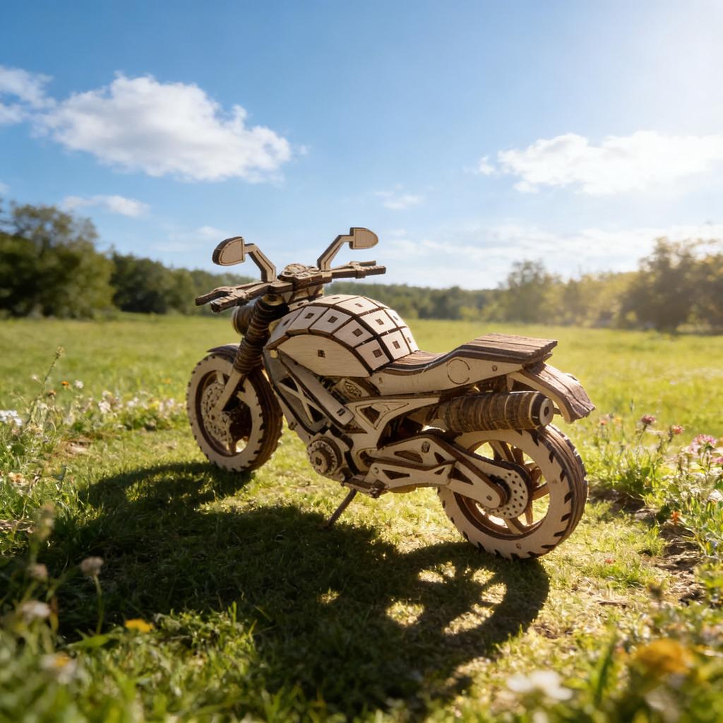 Wooden Motorcycle Toy Puzzle DO-IT-YOURSELF 3D Perfect Ideal for Learning Birthday Gifts Christmas Gifts Halloween Gifts