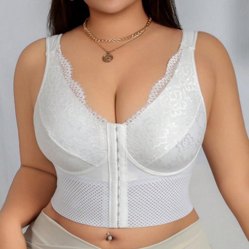 Women's Body Shaping And Slimming Zipper Shapewear, Enhanced Version, Three- Button, And Lifting, Lace Hollow Out Breathable