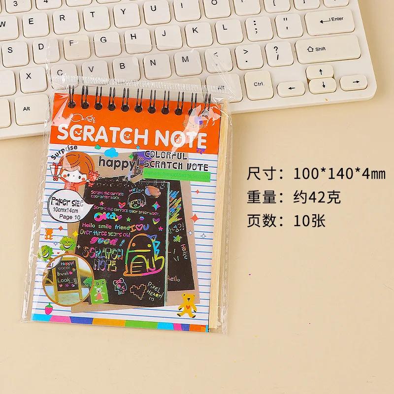 

DIY Diary Mini Notebook Black Paper Notepad Sketch Graffiti Notebook Drawing Painting Office School Stationery for Kids Gift червоний