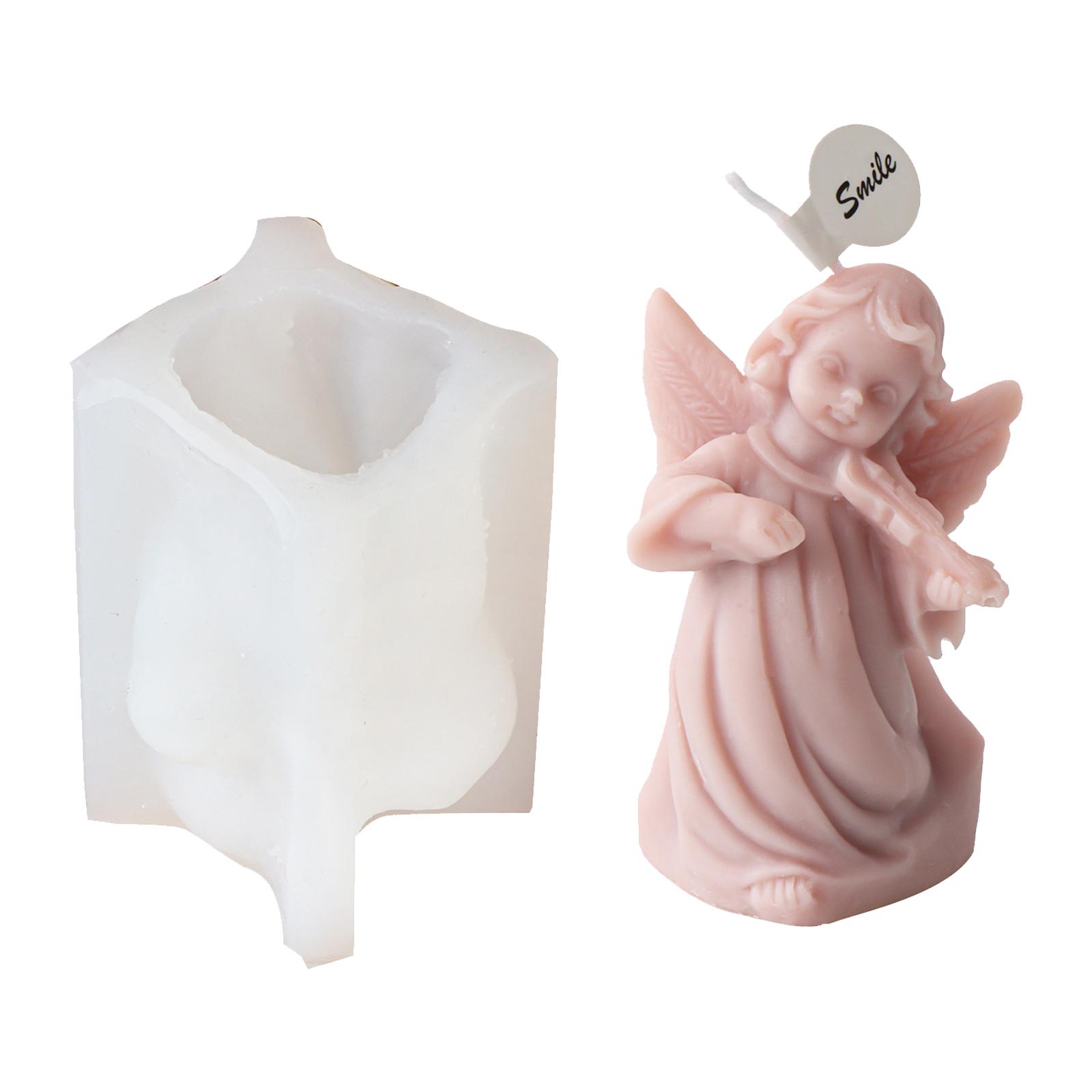 

Форма для свечи в виде статуи ангела для изготовления ароматерапевтической свечи, мыла, мастики, выпечки, шоколада, для DIY-поделок, гипсовых украшений E