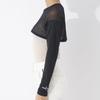 Marie Claire Short Crew Neck Size Medium Women's Undershirt, 7149855, Black,