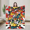 Anime Axel Blaze Inazuma Eleven Super Soft Blanket  Children Plush Bedding Throws Funny Living Room Flannel Bedspread Sofa Cover