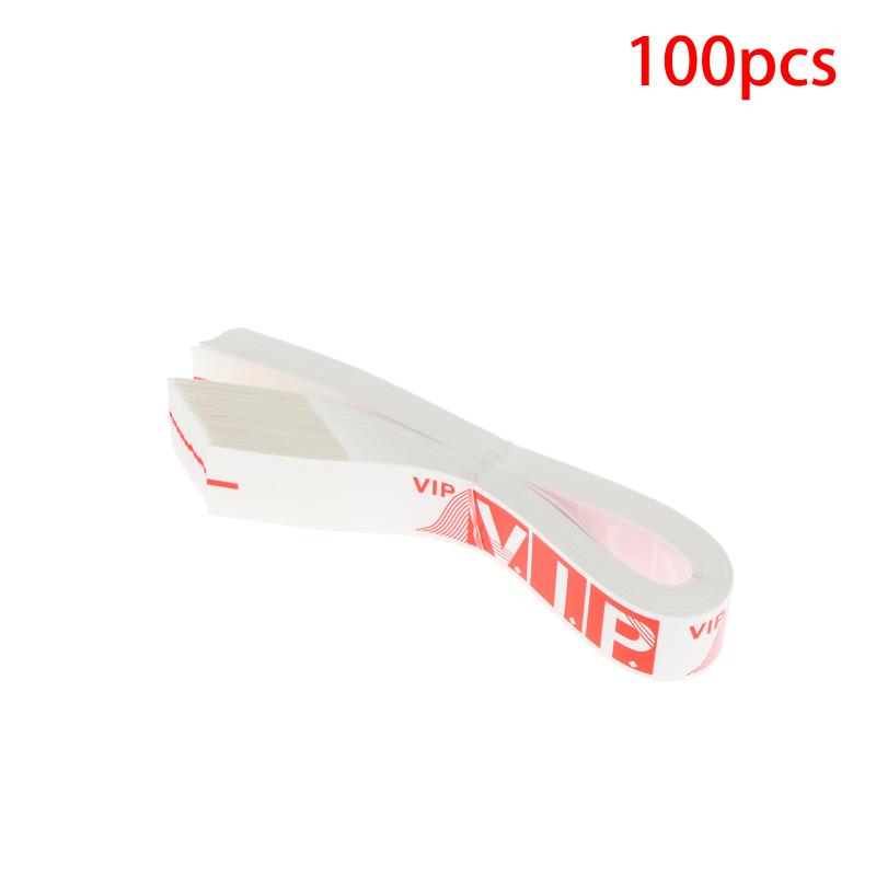 100Pcs Party Paper Bracelet Synthetic Paper Plastic Wristbands Sticky Wristband Painting Pattern Logo Paper Party Wristbands