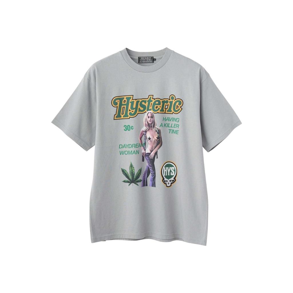 Hot Sale HYSTERIC American Retro 90's Fashion Graphic Print T-shirt Men Women High-street Harajuku Fashion Summer New Tee Loose Casual Oversized Top