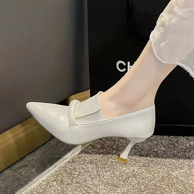 Fashion High Heels Women's Shoes Office Pumps on Heeled Pointed Toe Ladies Stilito Chic Point Shoe Quick Delivery Stylish Summer 2025 39