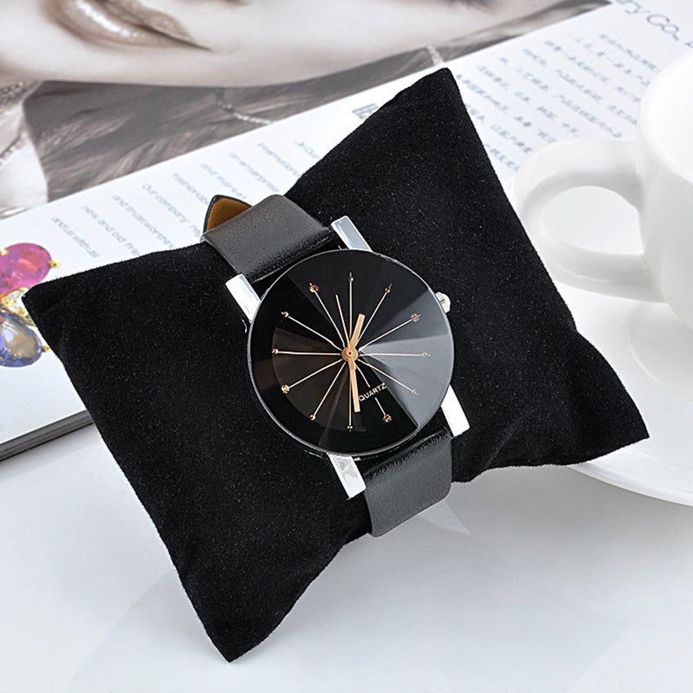 Luxury Couple Quartz Sport Military Stainless Steel Dial Leather Band Wrist Watch Fashion Jewelry