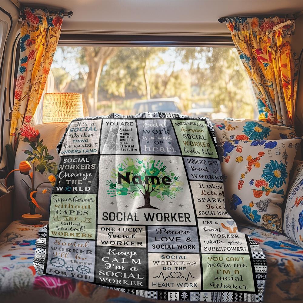 Social Worker Rv Blanket Comfortable Soft Lightweight Multipurpose Blanket For Travel Camping Picnics Sofas Rvs Beds Living Rooms Giftst43