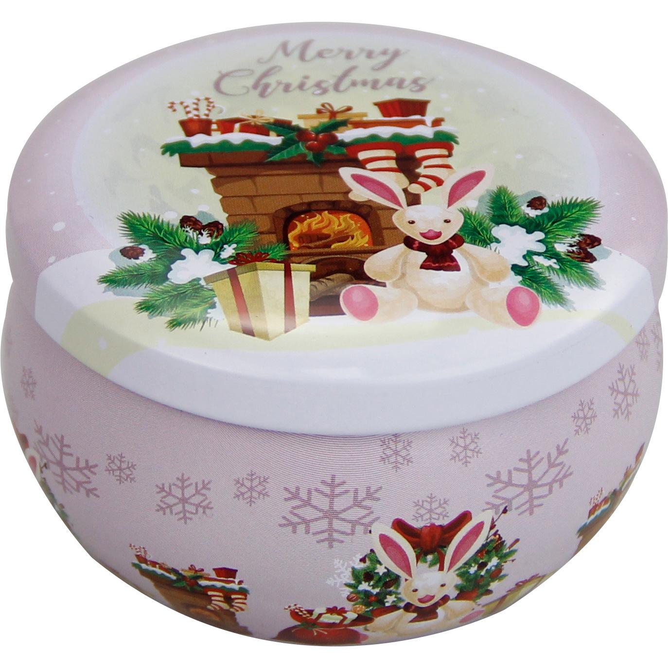 Smokeless Soy Wax Christmas Scented Candle Gift Box - Festive Atmosphere and Decorative Aroma Souvenir