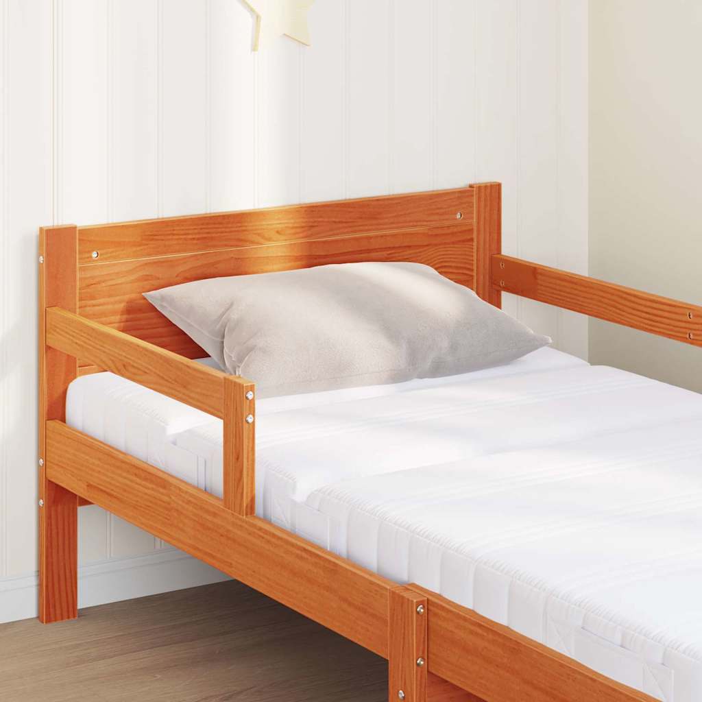 Extendable Bed Frame with Mattress Brown 80 x 200 cm