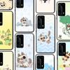 Cartoon Siamese Cat Couple Phone Case For Huawei P 8 9 10 20 30 40 50 Pro Lite Psmart Honor 10 Lite 70 Mate 20lite