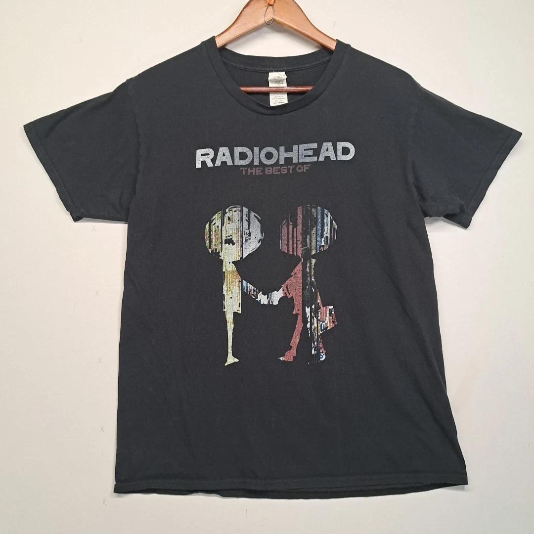 

Radiohead Лучшее Футболка Взрослая Размер L (Подходит на размер M) Черный Gildan Softstyle XL