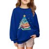 Children's Fashionable Casual Long-sleeved Loose Christmas Print Pullover Sweatshirt