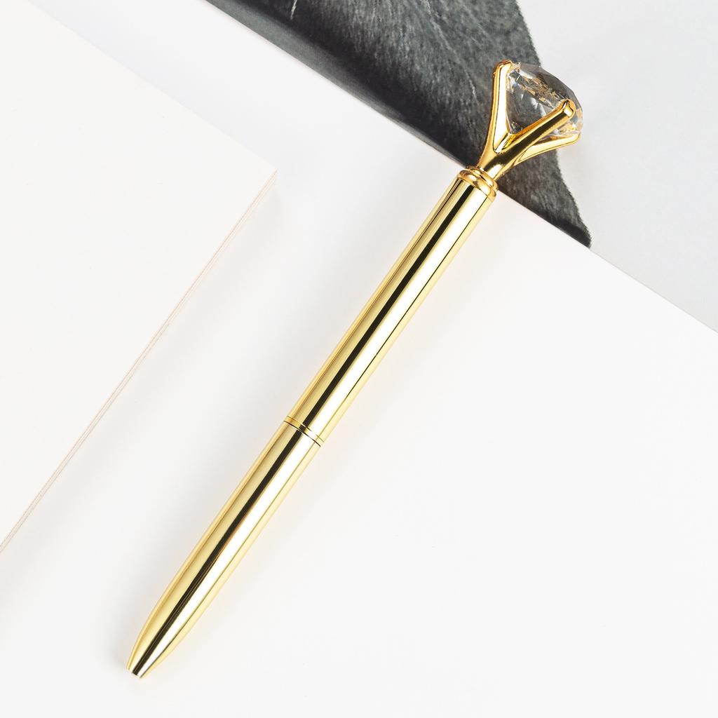 1pcs Upscale Diamond Metal Ballpoint Pens Business Office Gift Pen Creative School Supplies Stationery For Kids Writing Pens