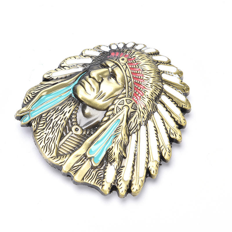 Indian Head Chief Retro Vintage Novelty Men 'S Metal Belt Buckle Xmas Gift