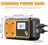 5000mAh Portable Emergency Solar Power Radio Hand Crank Charging AM/FM SW multi BAND Radio Led Reading Flashlight Power Bank