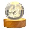 3D Hands Prayer Faux Crystal Ball with Wooden Base Clear Engraved Prayer Hand Ball Night Light Religious Christian Gifts for Women Men