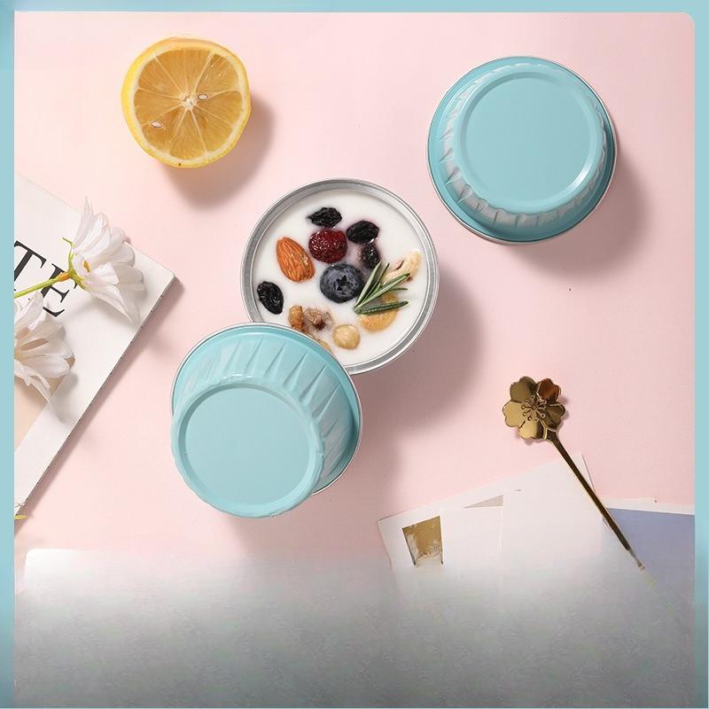 Sheet Metal Small Bowl Air Fryer Egg Tart Tray Aluminum Foil Household Reusable Oven Steaming Cake Cup