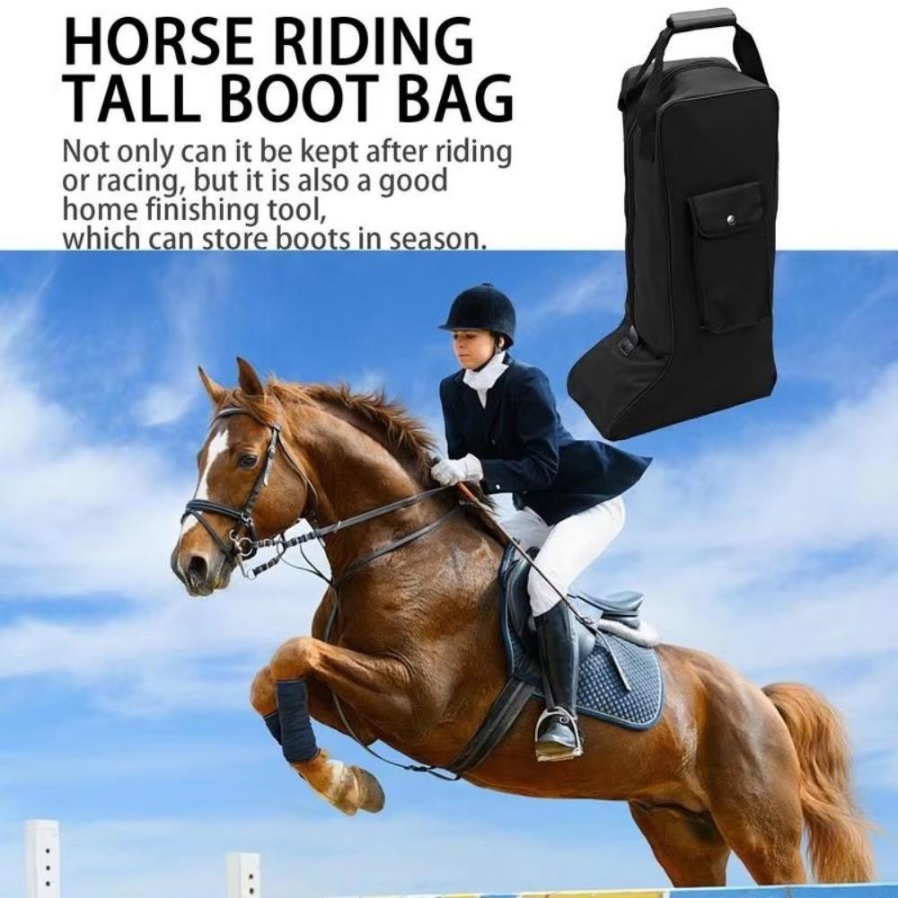 600D Riding Boot Bag Dust Proof Equestrian Boot Bag Long Boots Bag Outdoor Activities