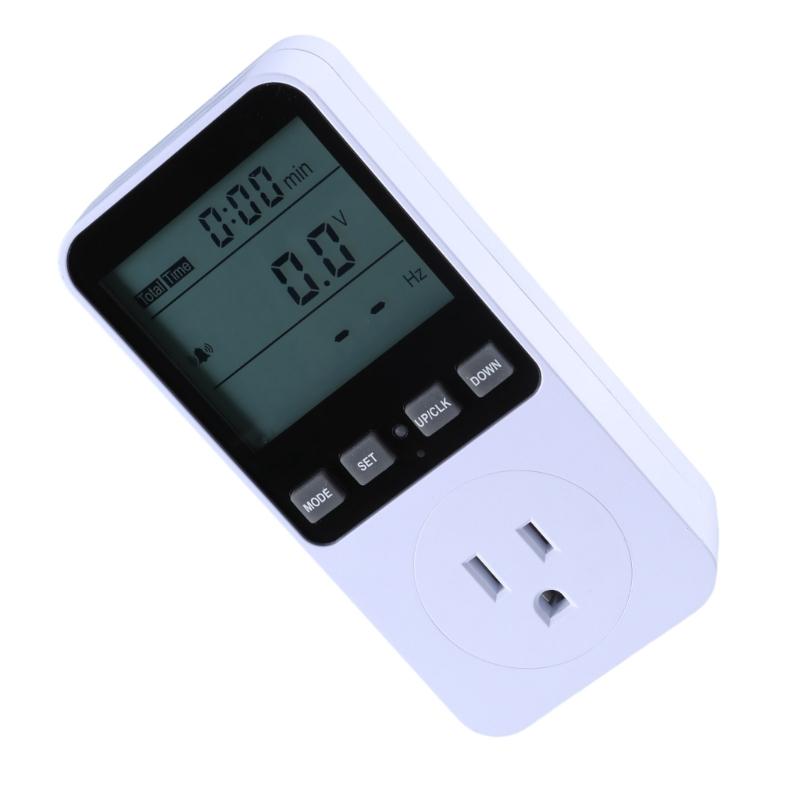 Electricity Usage Monitors Plugs Power Watt Voltages Meter with Digital LCD, Overloads Protections for Energy Saving