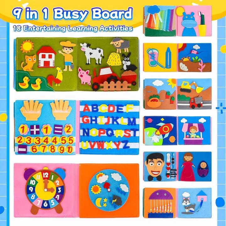 Książka Edukacyjna Dla Dzieci Wczesna Nauka 3D Montessori Ruchome Elementy