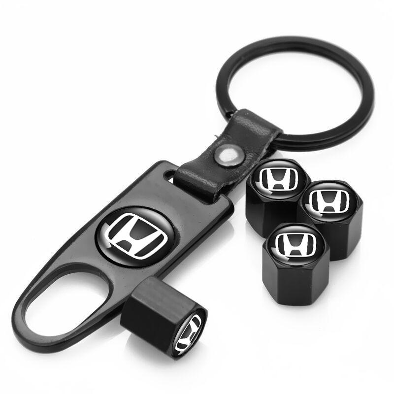 4pcs Car Metal Wheel Tire Valve Caps Stem Cover For Honda Civic Fit Accord City Vezel CRV S660 Odyssey HRV Insight Pilot Type-R