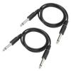 2PCS 3.3ft 6.35mm To 6.35mm Single-channel 1/4in Straight To Straight Guitar Cord  Audio Mixer
