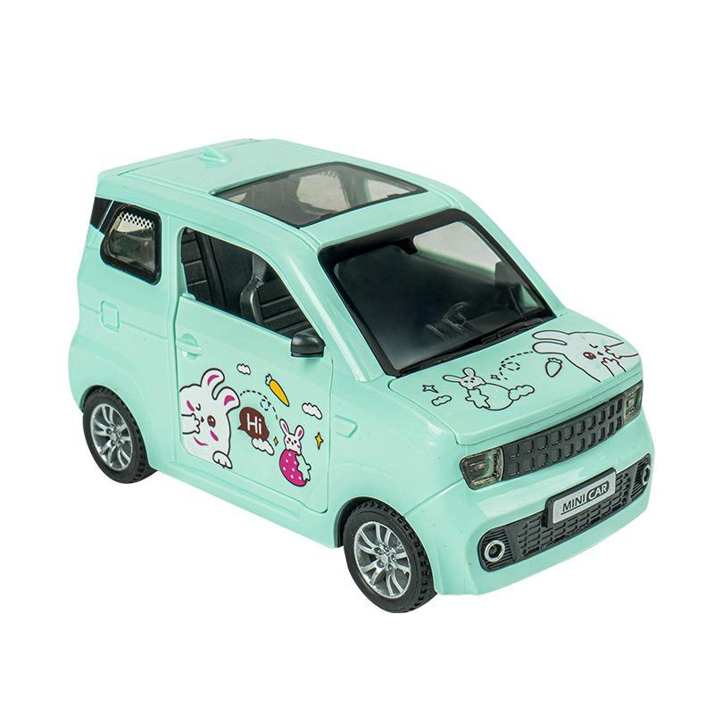 Mini Inertia Toy Car With Sound And Light Effect Openable Doors For Kids