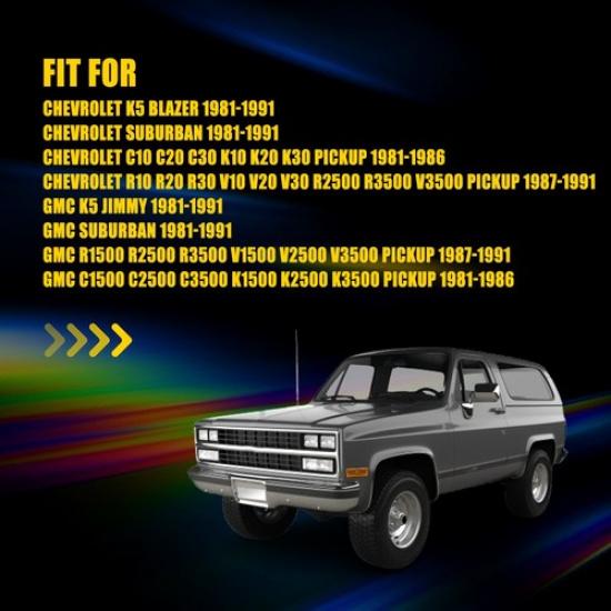 2PCS Side Amber Marker Signal Housings Light For K5 Chevrolet Blazer 1981-1991