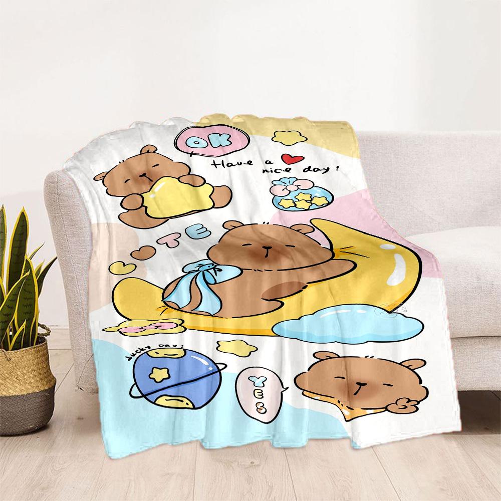 1pc Heart Shaped Bears Blanket Comfortable Soft Lightweight Perfect for Travel Camping Picnics Sofa Office bedroom Gift for Friends